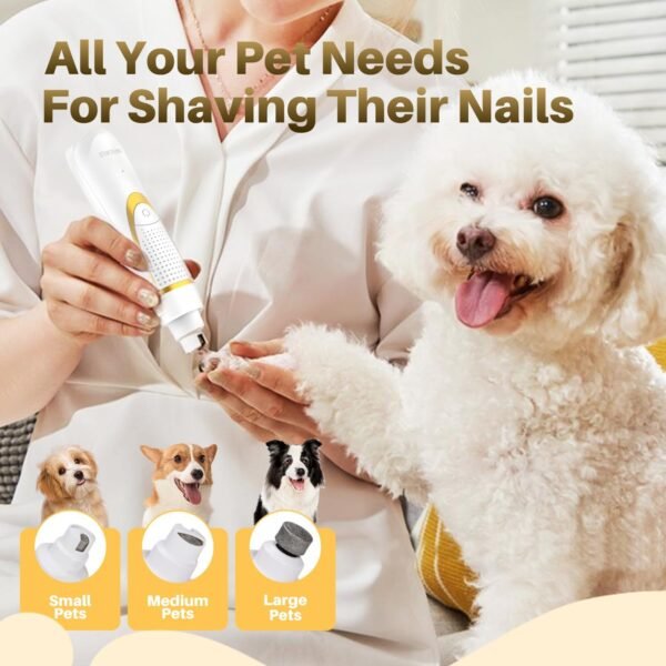 4-in-1 Small Dog Grooming Kit – Cordless Low-Noise Trimmer with Nail Grinder for Paws, Ears & Face - Image 5
